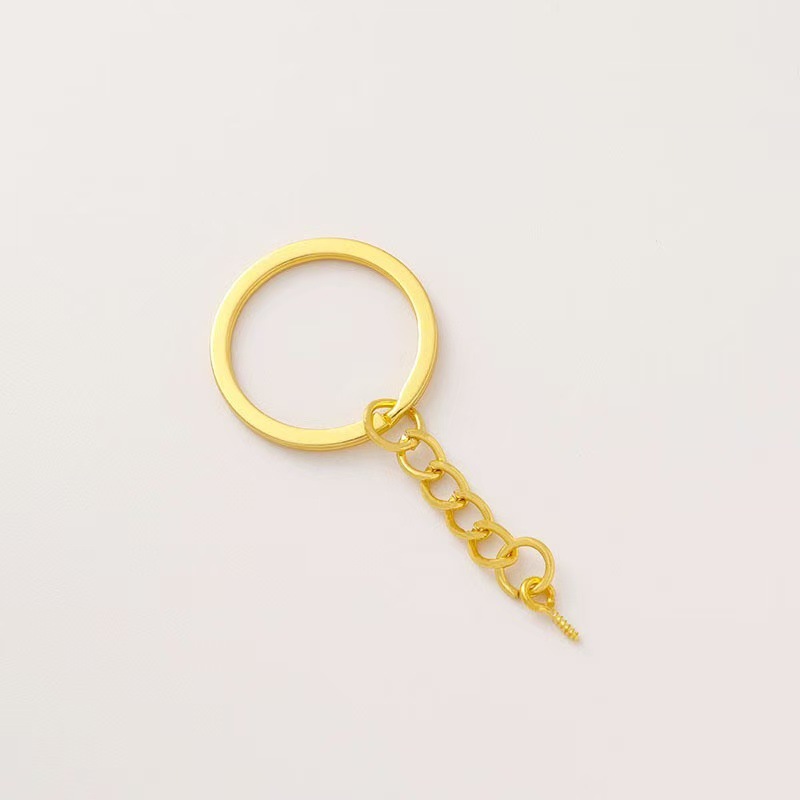 Cadena de 5 eslabones con anilla plana de 25 mm y ojo de oveja.