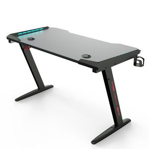 Beisijie Precio al por mayor Z-Frame Mesa estable para Gamer Mesa de juegos usada Escritorio de computadora con luz RGB - Product Image 5