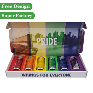 定制纸板饮料盒6罐啤酒礼品盒，带邮件包装 - Product Image 1