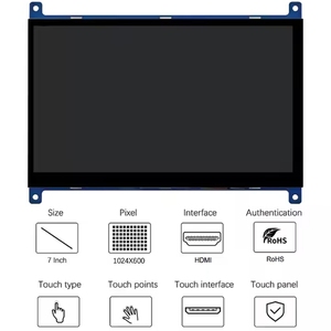 1024x600 TFT LCD 7-Zoll-Raspberry Pi-Anzeige modul mit kapazitivem IPS-Touchscreen Kompatibel mit Raspberry Pi 4 3 Typ LCM - Product Image 2