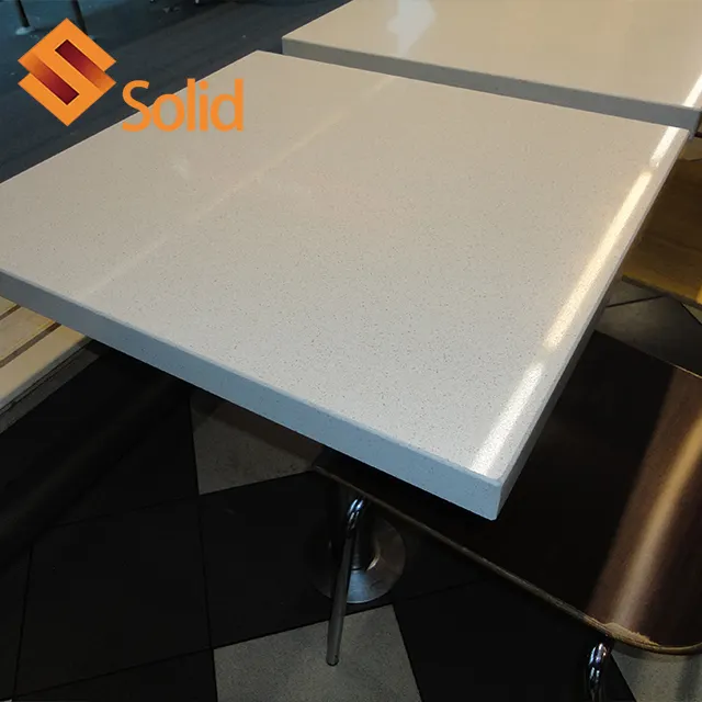 Современный дизайн столешницы искусственный камень Индивидуальный размер для ресторана столешница кварцевый стол для обеденного бара