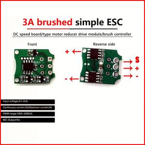 1A/3A fırçalanmış Motor hız kontrol mikro Motor sürücü modülü Mini DIY çift yönlü ileri ve geri fırçalanmış ESC basit ESC - Product Image 6