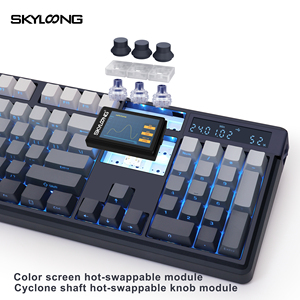 Skyloong Teclado mecánico para juegos de 104 teclas Nueva llegada 8000mAh 2,4 GHz para Bluetooth 5,0 Función de calculadora Compatible WIN para - Product Image 5