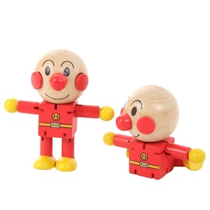 木制3D动作人物迷你机器人身体玩具有趣的卡通风格体育活动娱乐动物 - Product Image 1
