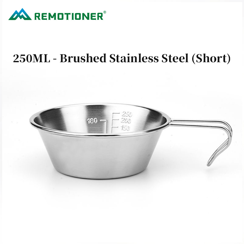 Argento-250ML-Acciaio Inox Spazzolato (Corto)
