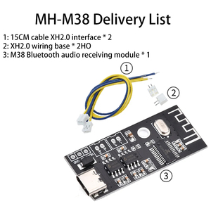 MH-MX38ワイヤレスBTオーディオモジュールBTレシーバーボードミニアンプオーディオステレオアンプモジュール5W + 5WワイヤレススピーカーDIY用 - Product Image 4