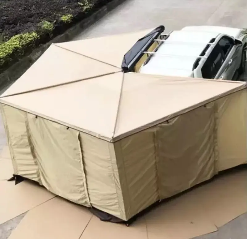 Toldo lateral de 270 grados para coche y SUV, carpas para acampar al aire libre, impermeable, a prueba de Sol, para techo