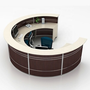 信达现代椭圆形沙龙接待台设计小型接待台 - Product Image 1