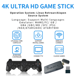 M8ゲームスティック4KPlusレトロビデオゲームコンソールHD64GB20000 PSP/N64/PS1GD10用ミニクラシックゲームコンソール