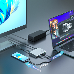 卸売40Gbps Thunderbolt 4ドッキングステーションデュアルディスプレイハブ、90W充電コンピューターUSBCドッキングステーションプラグアンドプレイ - Product Image 5