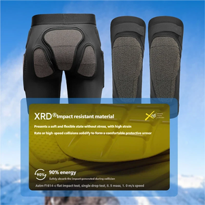 OSCR 통기성 나일론 겨울 스키 장비 꽉 끼는 내부 착용 엉덩이 패드 낙하 방지 바지 엉덩이 무릎 보호대 세트 스포츠 안전 - Product Image 5