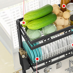Mutfak lavabo bulaşık kurutma rafı drenaj sepet depolama raf bulaşıklık boşaltma raf - Product Image 3
