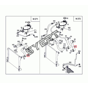 Werkseitig oberer linker Kühlers ch lauch 2045010182 für MERCEDES BENZ C-KLASSE BENZIN 2007-2014 CPP/ME/019A - Product Image 2