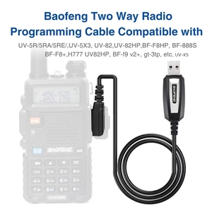 Baofeng cavo USB di programmazione portatile per UV-82 UV-5R BF-888S radio a due vie compatibile UV-K5 Quansheng UV-K6 10km di conversazione - Product Image 2