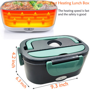 Dual <strong>Use</strong> Easy to Carry Portable Food Warmer for Car Truck Home and Work with 1.5L Electric <strong>Automatic</strong> Heating Lunch Box - Product Image 2