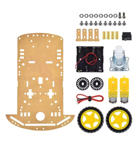 FYX Stock Motor Smart Robot Car Chassis Kit velocità Encoder batteria scatola 2WD 2 ruote per ARD - Product Image 4
