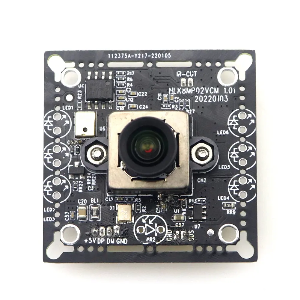บอร์ดกล้องแสงน้อยโฟกัสอัตโนมัติ8MP ความละเอียดสูงสำหรับการใช้งานเชิงอุตสาหกรรมและวิทยาศาสตร์-โมดูลกล้อง USB 4K