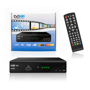 Precio de fábrica 1080p H265 decodificador Puerto SCART WiFi Puerto LAN receptor terrestre decodificador de DVB-T2 - Product Image 1