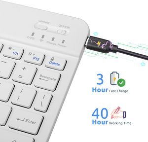 Teclado Inglés Mini Paquete Teclado Bluetooth Delgado Bluetooth Teclado inalámbrico para Mac Árabe - Product Image 4