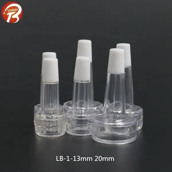 13mm 20mm de alta de PVC transparente trompeta cuentagotas tapa para botella de vial