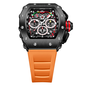 ON6827 TOP orologio da uomo tipo ONOLA Barrel sport e tempo libero di alta qualità Multi funzionale Silicone quarzo nastro orologio per gli uomini - Product Image 4
