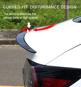Mat karbon Fiber arka çatı spoileri OEM mat gövde dövme Tesla modeli 3 Y S için kuru kuyruk kanat - Product Image 3