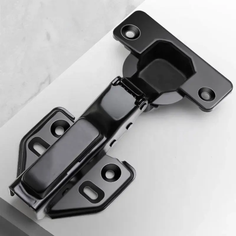 Charnière invisible noire pour armoire de cuisine hydraulique, accessoires de quincaillerie, 35 mm
