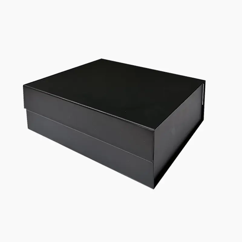 QUANTITÉ MINIMALE DE COMMANDE 1 pièce 28*21*9.5cm noir de luxe cadeau papier pliable en cuir chaussures boîte