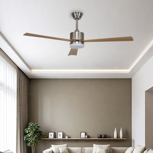 New Noiseless 52inch 3 Blades Iron ABS LED 3 Colors Remote <strong>Control</strong> Socket Easy-install Ceiling Fan Lamp with White Light