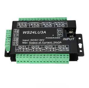 WS24LU3A 24CH DMX контроллер DC5-24V DMX512 декодер цветная (RGB) светодиодная лента для модуль сценическое освещение DMX 512 24 канала RGB пульт дистанционного управления - Product Image 1