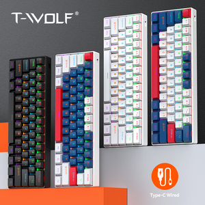 Teclado para juegos T60, con cable, retroiluminado RGB, 60%, 63 teclas, Mini teclado para juegos, Teclado mecánico programable, - Product Image 5