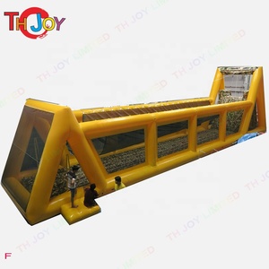 20x4m tur aşırı meydan insan Zip hattı şişme zip hattı spor oyunu