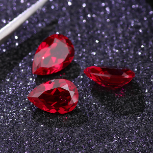 Lab Grown Gemstone <strong>Ruby</strong> High Quality Pear Cut Synthetic <strong>Ruby</strong> Stone Indian Red <strong>Ruby</strong> - Product Image 4