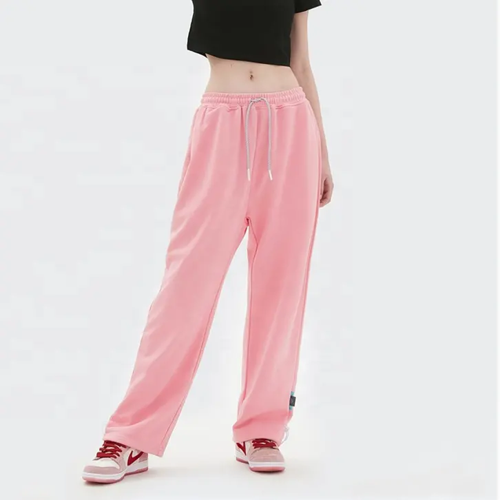 Pantalones de chándal informales para mujer, Jogger, con cordón, de talla grande