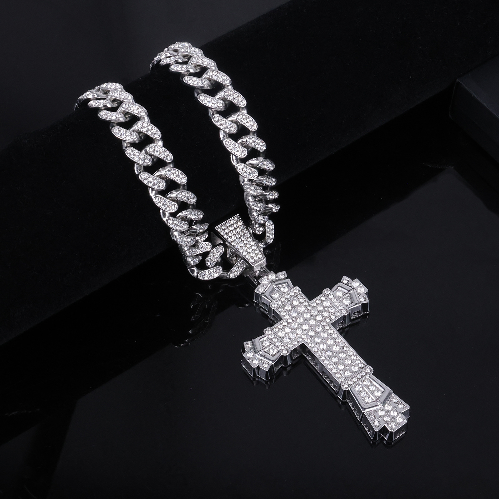 Silver Pendant+50cm Cuban Chain