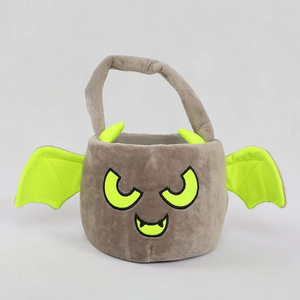 Halloween bí ngô Túi trẻ em Xin ăn kẹo Túi Quà Tặng lừa hoặc điều trị gói tái sử dụng <span class=keywords><strong>Tote</strong></span> giỏ với xử lý - Product Image 3