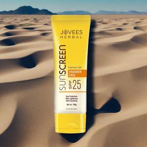 Joveesハーブ日焼け止めフェアネスジェルSpf 25 100 Mlアンチエイジングとブライトニングスキン