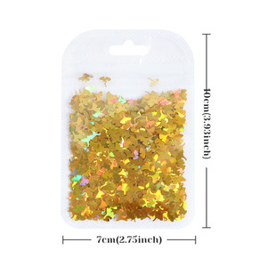 イチョウの葉の爪の強化スパンコールの2Gバッグ<span class=keywords><strong>6MM</strong></span>葉のPETスパンコール