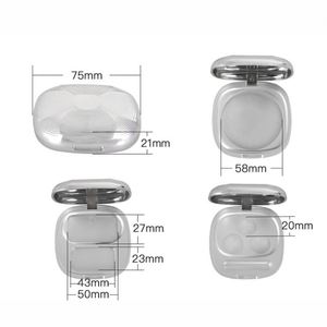 High Quality Elegant Silver Empty <strong>Compact</strong> case Face Powder <strong>Compact</strong> Make up case - Product Image 5