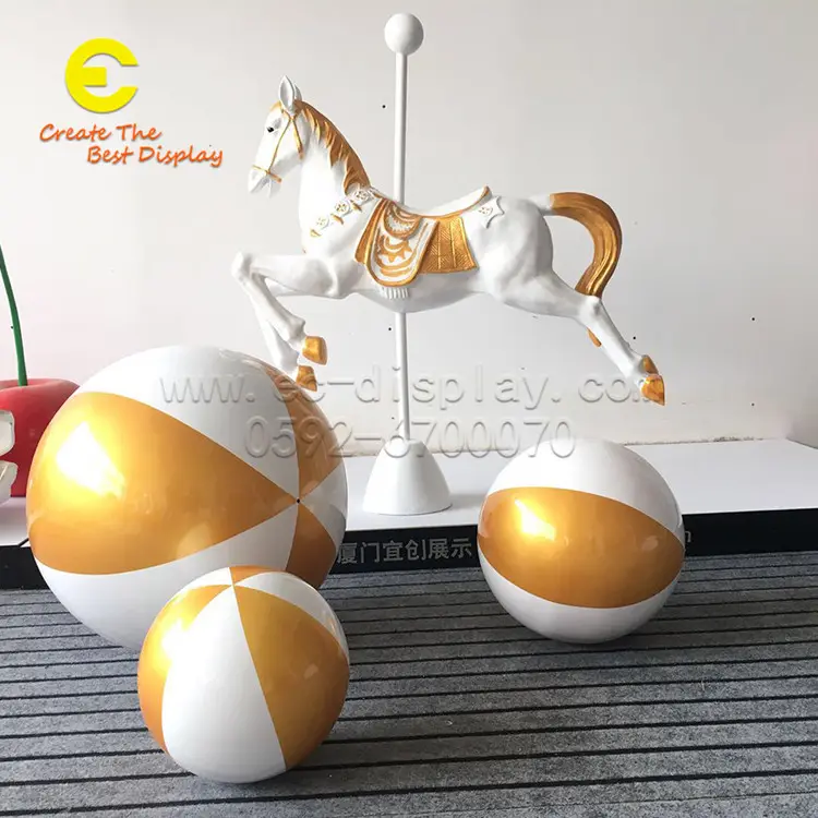 E-Resina Criativo interior decorativa animal estátua de cavalo de fibra de vidro para venda