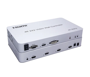Controlador de pared de video 4K60HZ 2x2 2 entradas 2 salidas HDMI 2,0 HDCP 2,2 compatible con rotación de 90 grados para enmascaramiento de borde de retrato 1x4 - Product Image 1