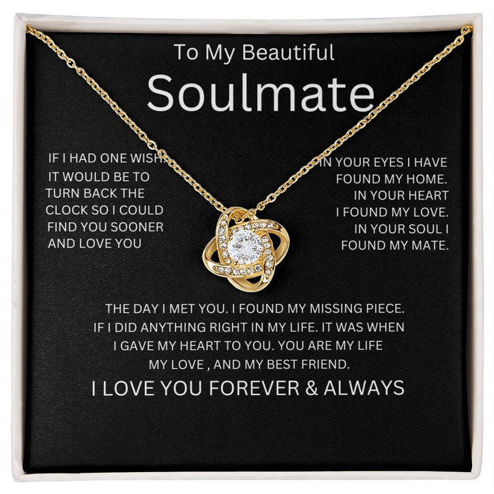 Gold Necklace + Card Gift Box