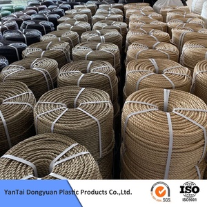 Polypropylene <strong>PP</strong> Rope in Tan Color 3 Strands <strong>Twisted</strong> 10mm - Product Image 3