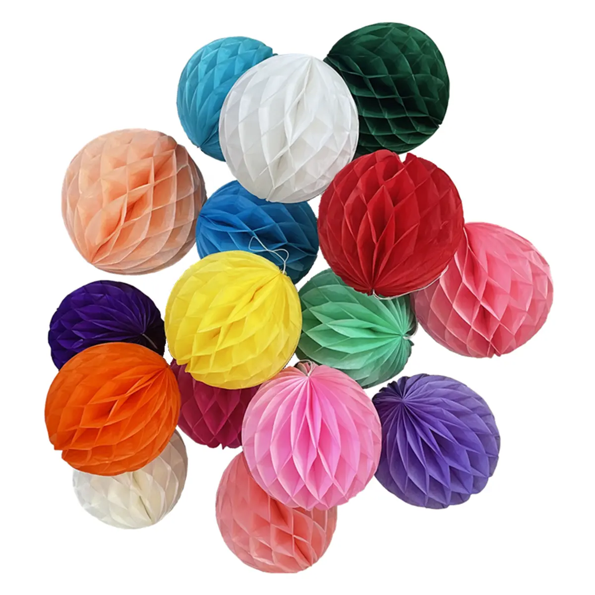 Bola colorida de favo de mel personalizado, bola colorida de colmeia 10 polegadas, formato personalizado/tamanho, para festa de casamento, decoração de parede, tema havaiano, bolas de colmeia