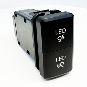 39MM*21MM 12V LED1 LED2 Car Fog Light <strong>Switch</strong> Toyota Dual Button <strong>Switch</strong> for Land Cruiser FJ Cruiser HIACE HILUX - Product Image 2