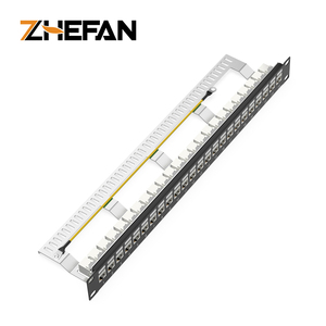 浙凡24端口Cat5e Cat 6 Cat6a Cat7 Cat6 Rj45模块化19英寸机架安装Ftp空白配线架屏蔽Stp空配线架 - Product Image 1