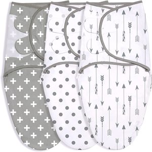 Bộ Quà Tặng Em Bé Mới Sinh Bộ 3 Gói Quấn Em Bé Bằng Vải Cotton, Túi Ngủ Có Thể Điều Chỉnh Cho Trẻ Sơ Sinh - Product Image 1