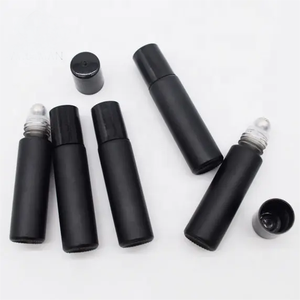 10 ml Small <strong>Y</strong> Oung Living <strong>Perfume</strong> Roll-on Bottle 10ml Frosted Matte Black Crystal Essential Oil Roller Ball Roll on Glass Bottle - Product Image 1