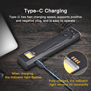 Richfire Siêu Sáng LED Đèn Pin Di Động Làm Việc Torchlight Với Tùy Chỉnh Edc Nam Châm Clip USB Sạc Không Thấm Nước Nguồn Ánh Sáng - Product Image 4