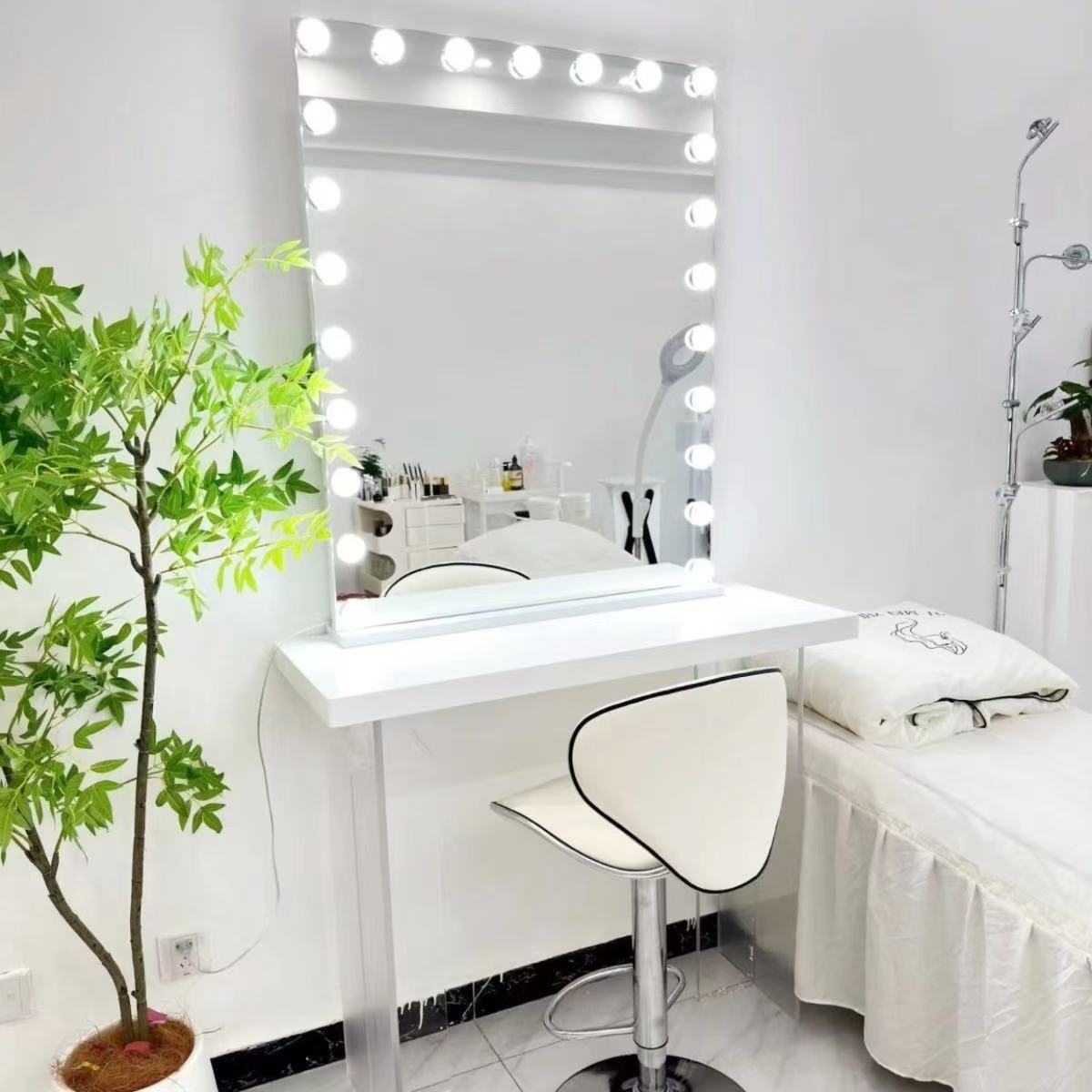Miroir carré blanc 80*50*80, 80*100